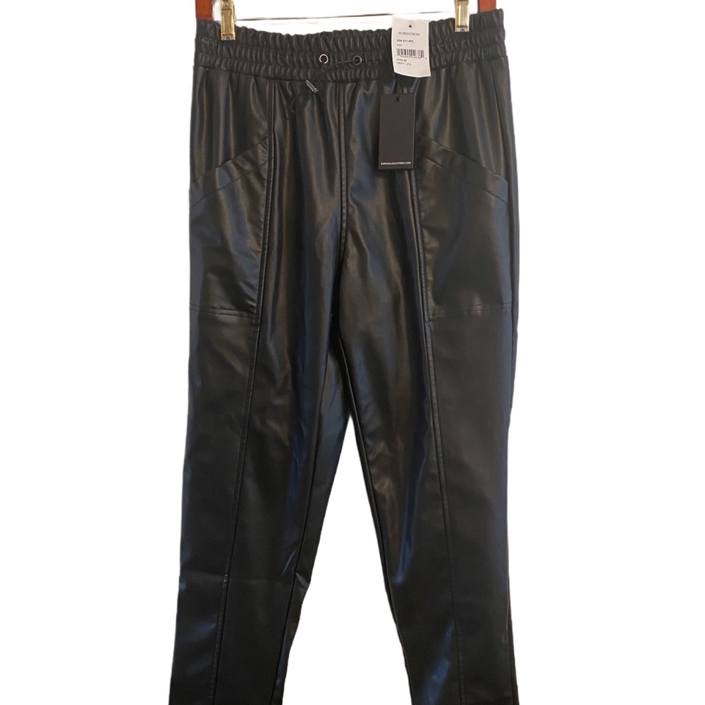NWT Rails Black Jayden Faux Leather Cropped Pants Size M